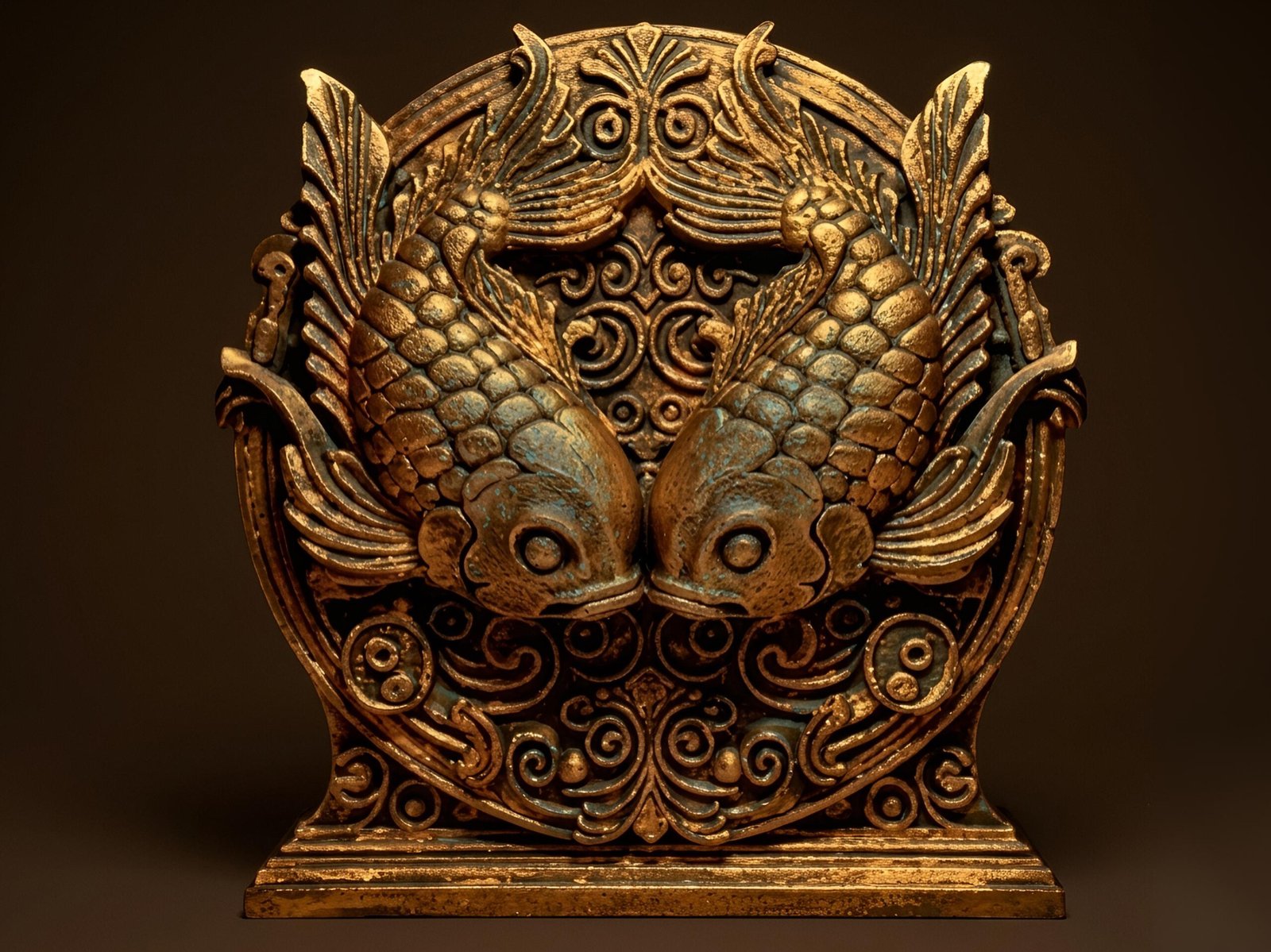 Peixes Zodíaco Dourado 