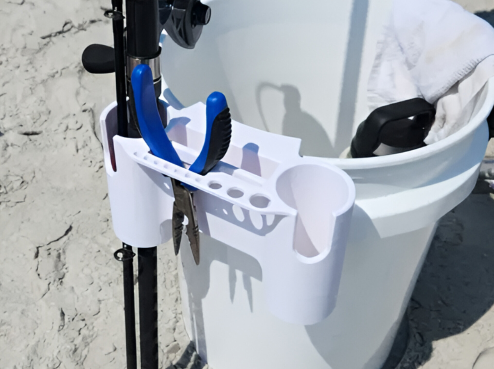 Suporte para Vara de Pescar - Porta-trecos para Balde