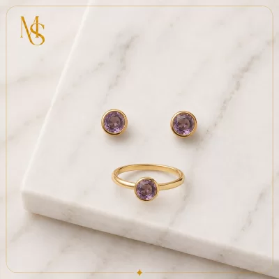 Conjunto ponto de luz lilás